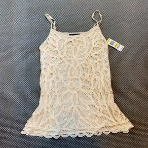 INC International Concepts Lace Tank Top- New